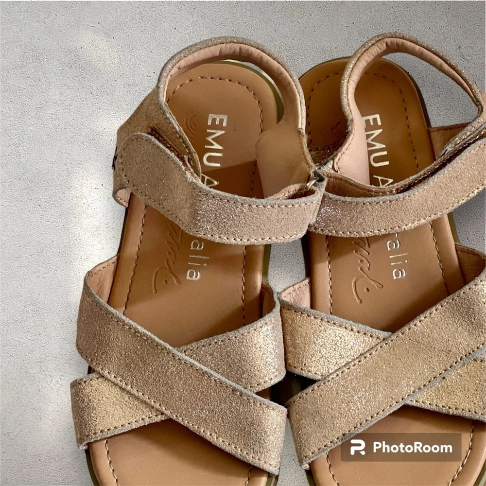 Emu Australia kids rose gold girls sandals